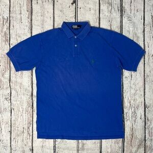 Polo by Ralph Lauren Men's Blue Polo Shirt Preppy Golf Shrot Sleeve